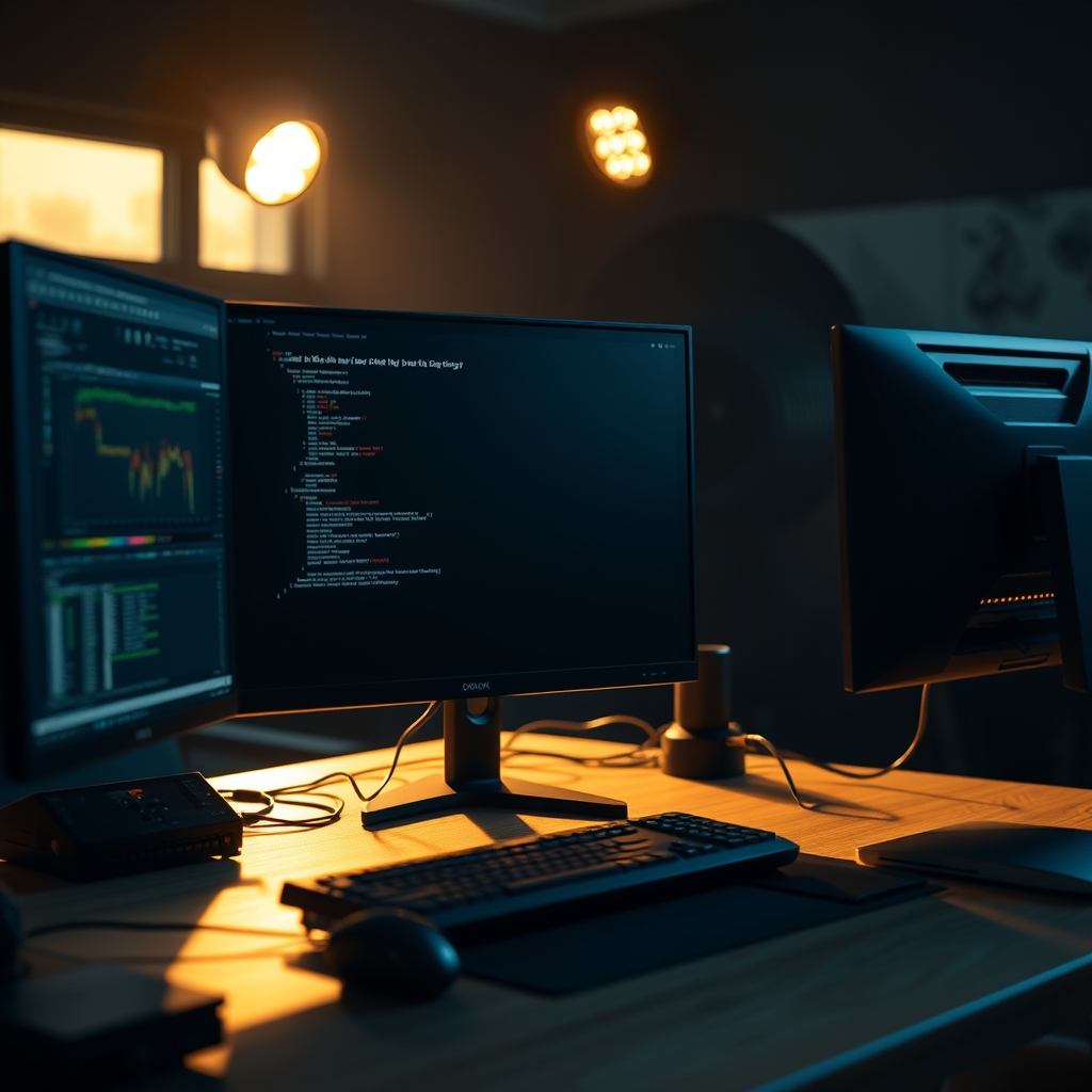 An editor looking frustrated at a poorly calibrated monitor, reflecting the hidden performance cost of a cheap display.
