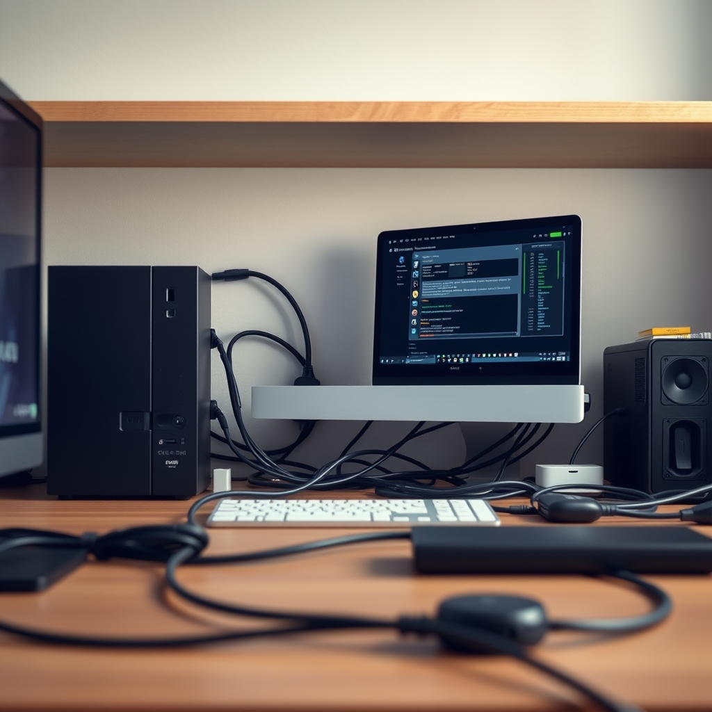 Example of expert cable management routing with power and data cables separated for optimal heat dissipation.