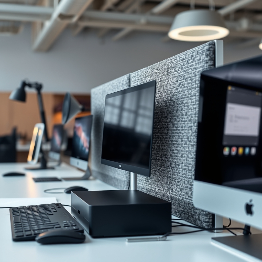 Detailed shot of a textured, woven fabric acoustic panel showcasing its material quality and aesthetic appeal in a high-end office.